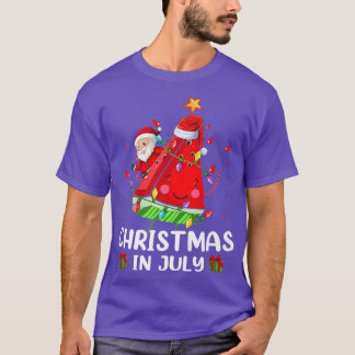 T-shirt Éclairage Père Noël Watermelon Xmas Tree Noël d'ét