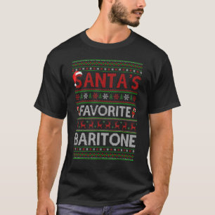 T-shirt Éclairage Xmas moche Père Noël Favori Baritone Chr