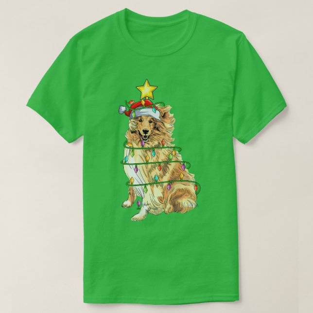 T-shirt Éclairage Xmas Tree Correspondance Père Noël Rough (Design devant)