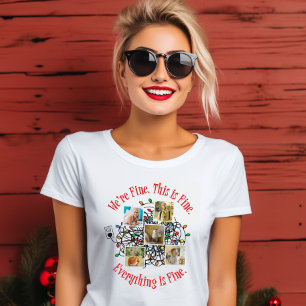 T-shirt Éclairages de Noël en bande Photos de famille Modè