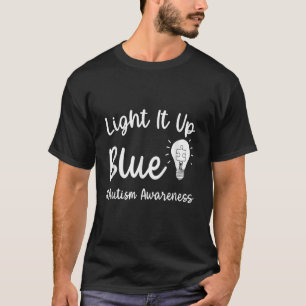 T-shirt Éclairer 'Autisme Bleu Je Porte' Bleu Pour Autisme