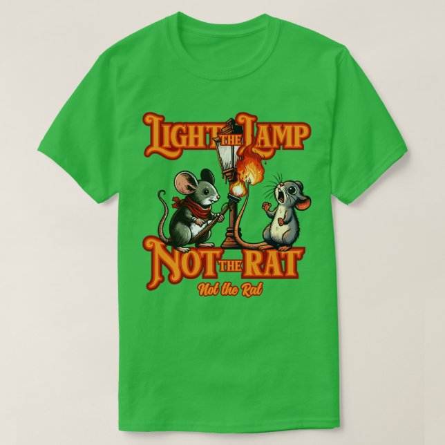 T-shirt Éclairer la Lampe Pas le rat Pas le rat (Design devant)