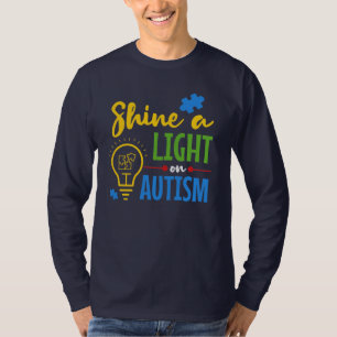 T-shirt Éclairer l'autisme Fête des pères sensibilisation 