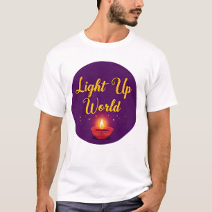 T-shirt Éclairer le ✨ mondial Diwali minimal élégant