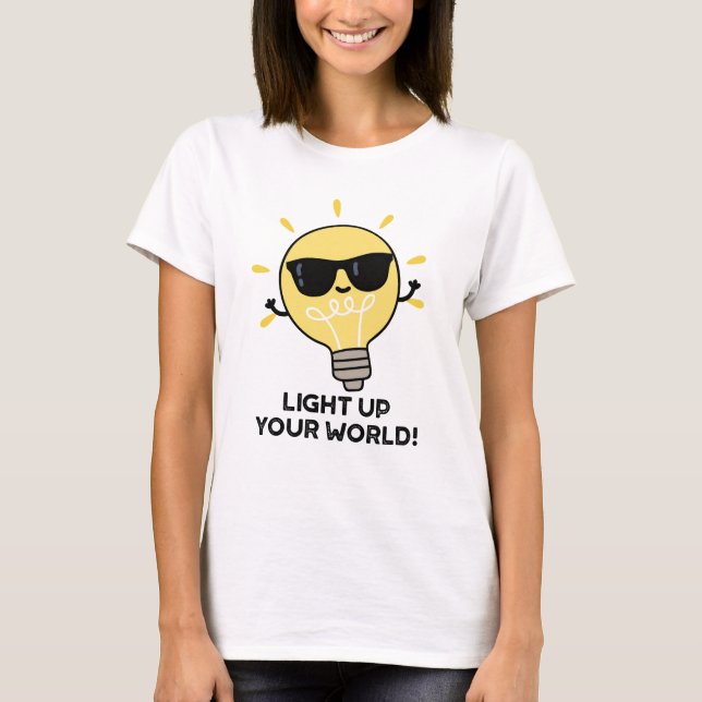 T-shirt Éclairer Votre Monde Amusant Puce Positive (Devant)