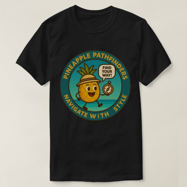 T-shirt Éclaireurs Ananas Naviguent avec Style (Design devant)