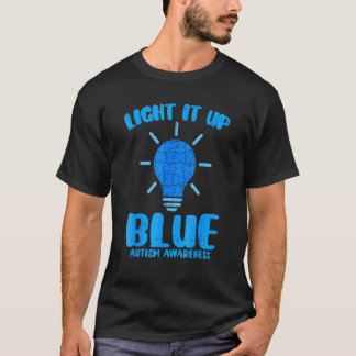 T-shirt Éclairez-le en bleu Pièce de puzzle Sensibilisati