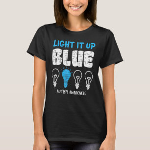 T-shirt Éclairez-le en bleu pour la sensibilisation à l'au