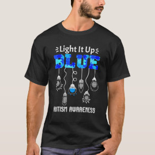 T-shirt Éclairez-le en bleu pour la sensibilisation à l'au