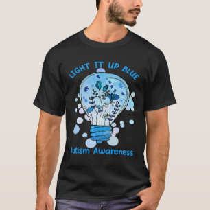 T-shirt Éclairez-le en bleu pour l'autisme Je porte du bl