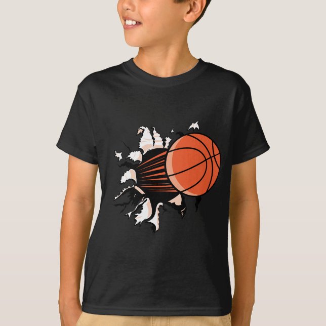 T-shirt Éclat de basket-ball (Devant)