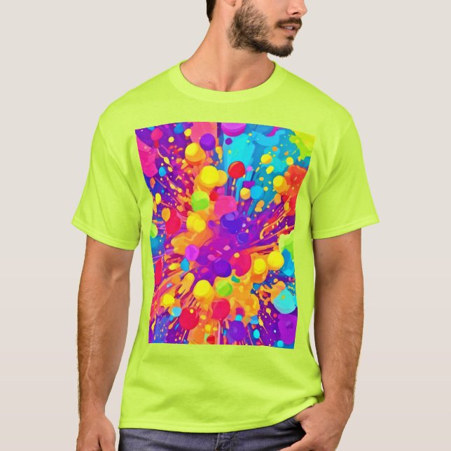 T-shirt Éclat de couleur dynamique (Devant)