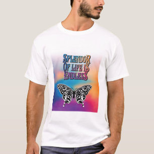 T-shirt Éclat de la vie avec papillon