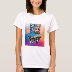 T-shirt Éclat de la vie avec papillon