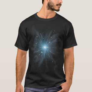 T-shirt Éclat Stellaire Bleu Céleste Lumière Cosmique