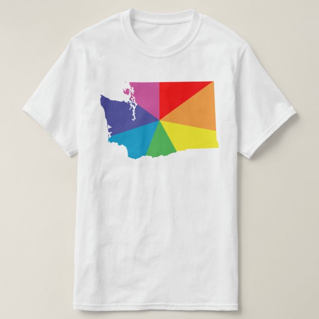 T-shirt éclatement de la couleur de washington (Design devant)