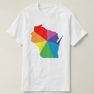T-shirt éclatement de la couleur de wisconsin