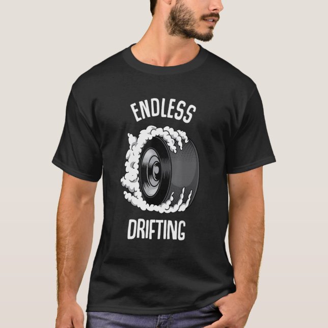 T-shirt Éclatement de la piste de dérive sans fin (Devant)