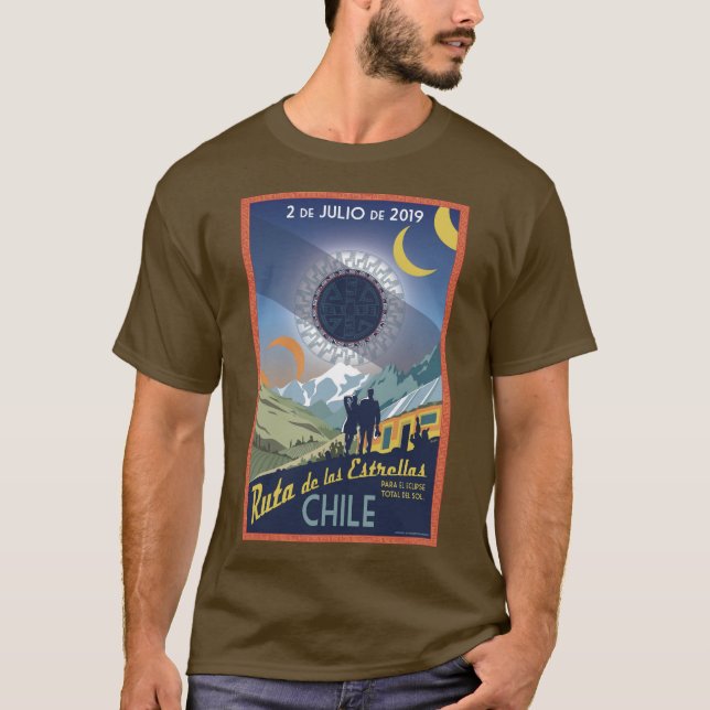 T-shirt Éclipse 2019 solaire totale du Chili (Devant)
