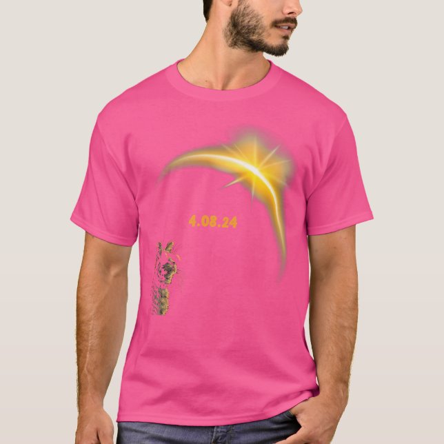 T-shirt Éclipse de chat solaire Vue Totalité 8 avril 2024  (Devant)