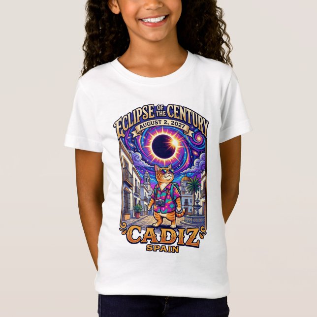 T-Shirt Eclipse du siècle 2027 Cadiz Kids Tee   (Devant)