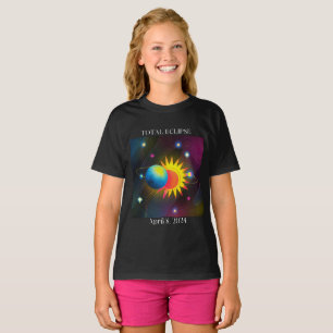 T-shirt Eclipse Flare 04.08.24 Total Solaire Eclipse USA