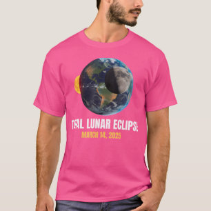 T-shirt Éclipse Lunaire Totale 2025 Lune de Sang 14 Mars É