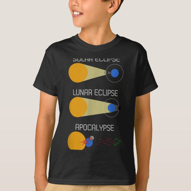 T-shirt Éclipse ou Acalypse_ Science drôle de l'éclipse so (Devant)