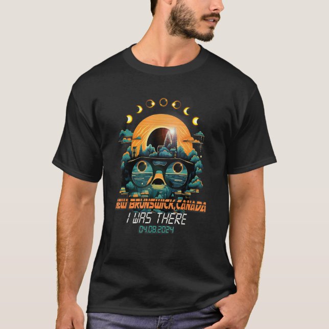 T-shirt Éclipse Phases Total Éclipse Solaire 2024 Nouveau- (Devant)