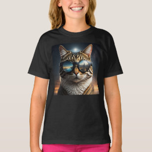 T-shirt Éclipse solaire, 2024 Chat Portant des éclips sola
