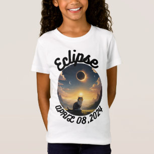 T-Shirt Éclipse solaire, 2024 Chat Portant des éclips sola