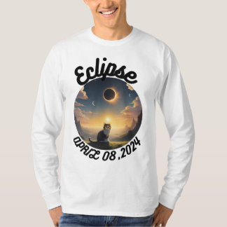 T-shirt Éclipse solaire, 2024 Chat Portant des éclips sola
