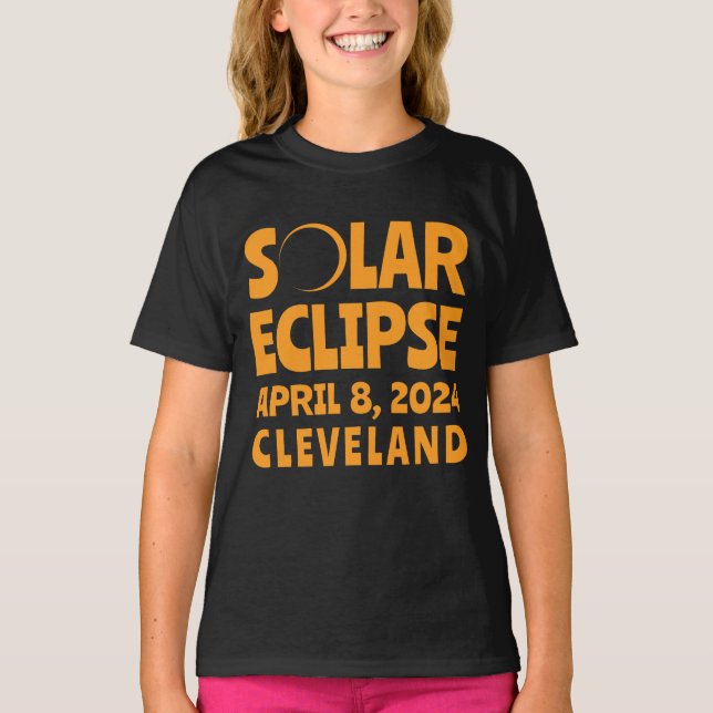 T-shirt Éclipse solaire 2024 Cleveland Ohio (Devant)