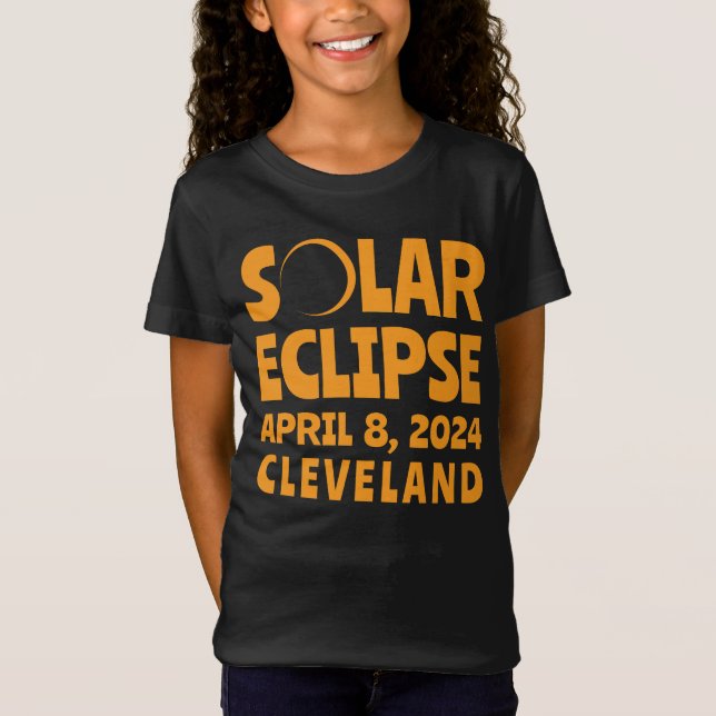 T-Shirt Éclipse solaire 2024 Cleveland Ohio (Devant)
