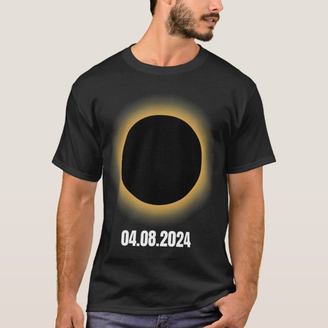T-shirt Éclipse solaire 2024 Éclipse solaire totale 4.08.2 (Devant)
