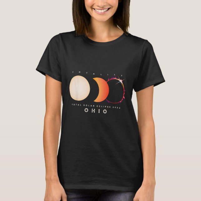 T-shirt Eclipse solaire 2024 Ohio Total Eclipse Amérique g (Devant)