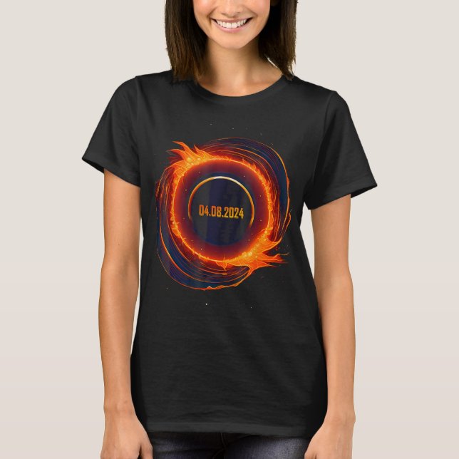 T-shirt Éclipse solaire 2024 Total Éclipse solaire (Devant)