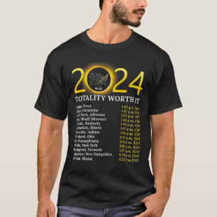 T-shirt Eclipse Solaire 2024 Totalité Drôle Vaut Il Total