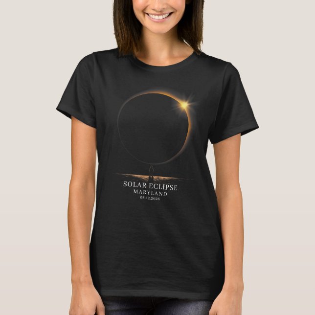 T-shirt Éclipse Solaire 2026 Astronomie Céleste (Devant)