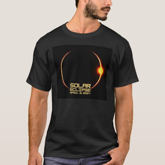 T-shirt Éclipse solaire 8 avril 2024 (Devant)