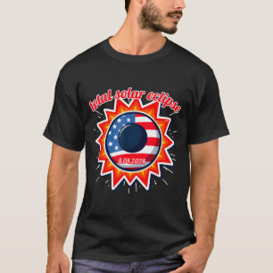 T-shirt Éclipse solaire américaine Texas 4.8.24 totale sol