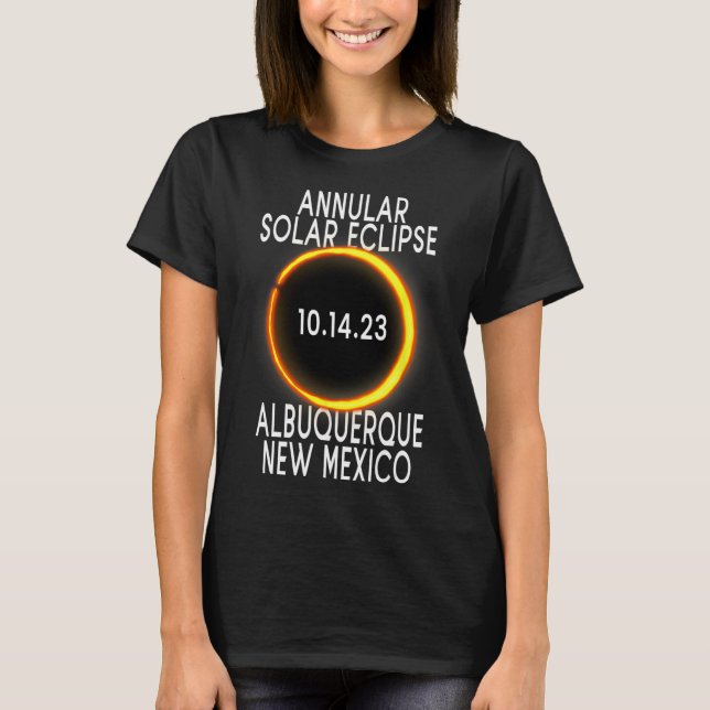 T-shirt Éclipse solaire annuelle T - Albuquerque Nouveau-M (Devant)