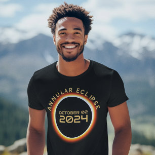 T-shirt Éclipse solaire annulaire du 2 octobre 2024 Fête d