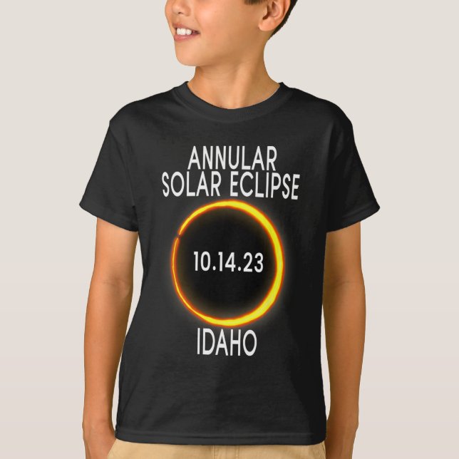 T-shirt Éclipse Solaire Annulaire T - Idaho (Devant)