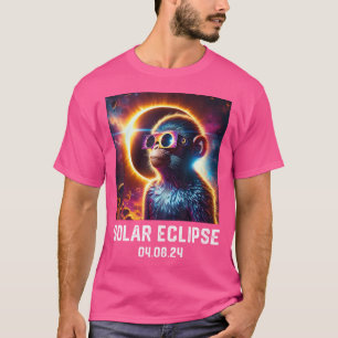 T-shirt Éclipse solaire de totalité 04 08 24 Singe Astrono