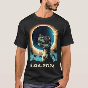 T-shirt Éclipse Solaire Dino Avec Éclipse Solaire Gles