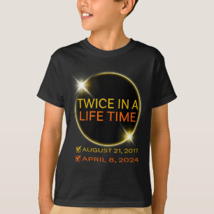 T-shirt Éclipse solaire drôle deux fois dans la vie avril