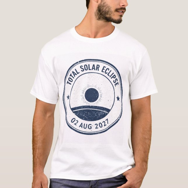 T-shirt Éclipse solaire du 2 août 2027 (Devant)