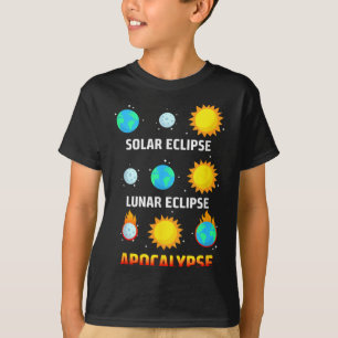 T-shirt Éclipse solaire Éclipse lunaire Illustration de l'