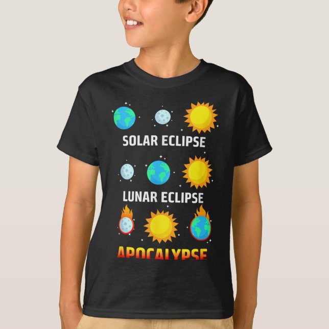 T-shirt Éclipse solaire Éclipse lunaire Illustration de l' (Devant)